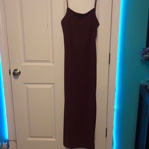 Maroon prom dress
